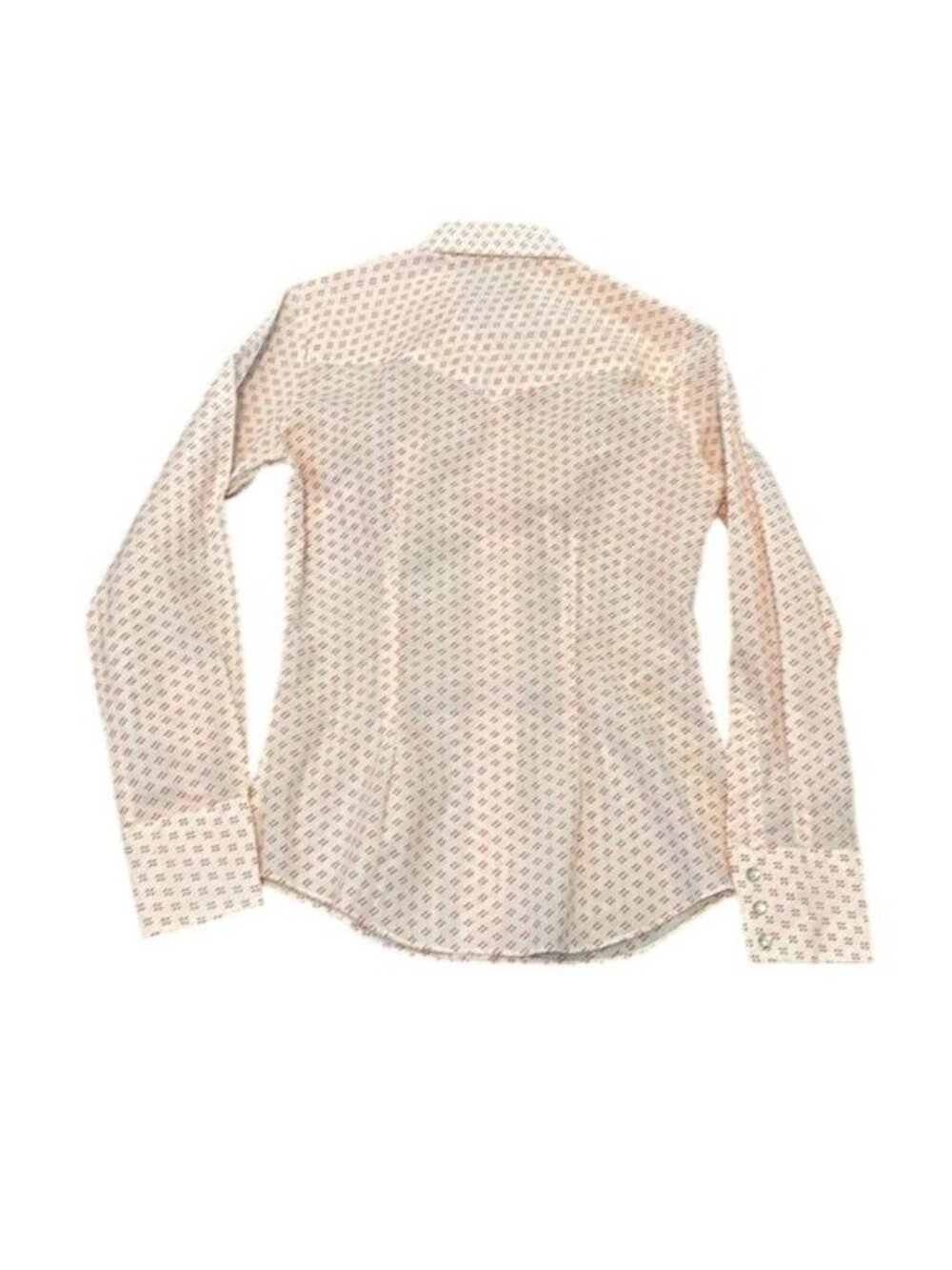 Champion Westerns Womens Long-Sleeve Button-Up Shirt Size 12 White With Red Dot - Picture 6 of 9